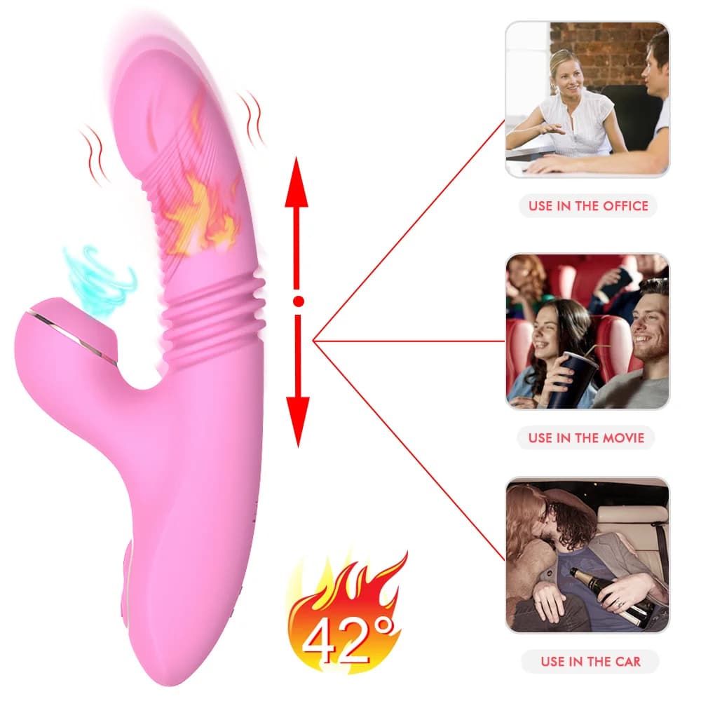 Dibe-Godemiché à Succion de Clitoris pour Femme, Jouet Sexuel Vibrant à 7 Fréquences, Chauffant le P