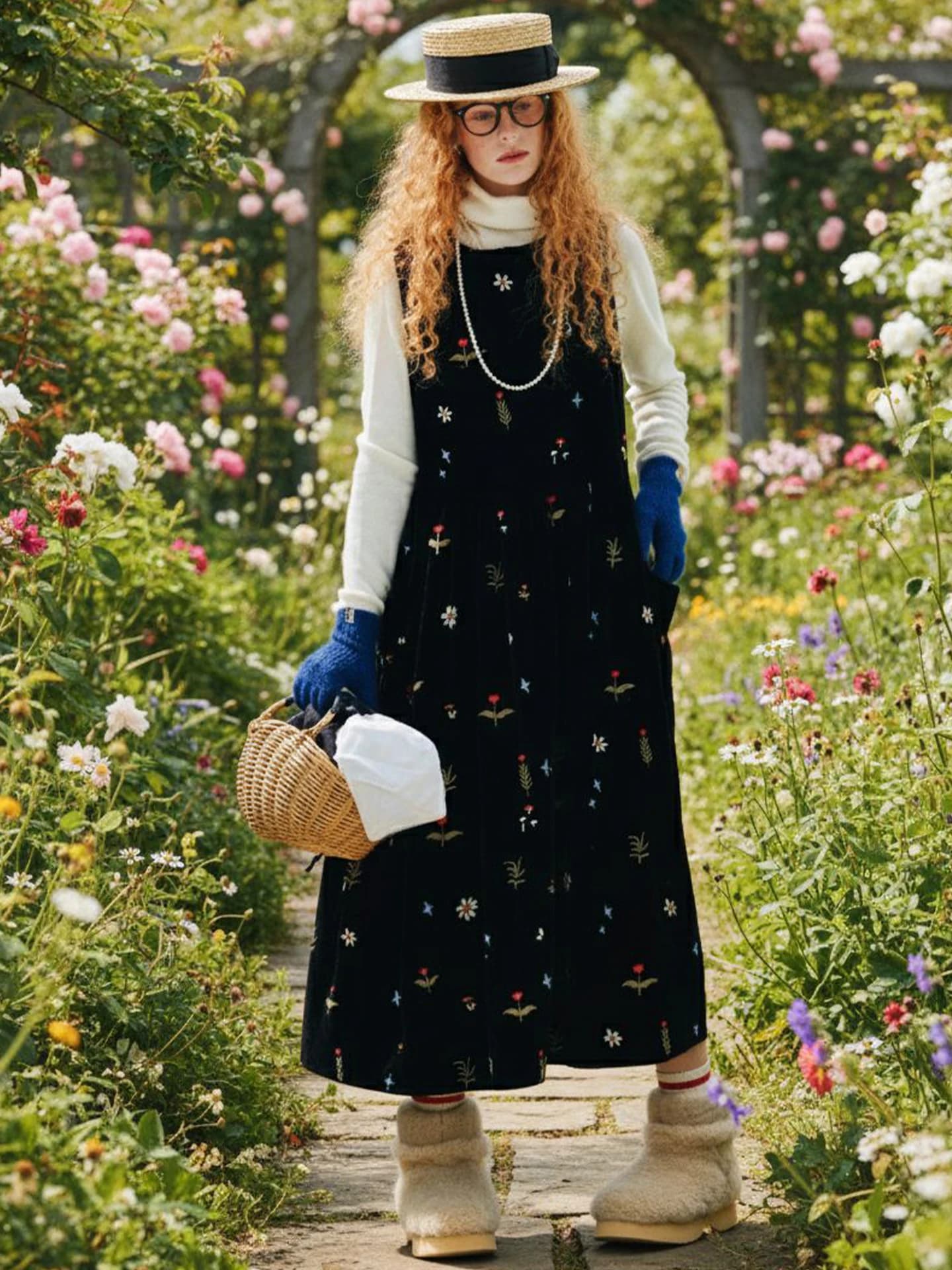 Robe sans manches brodée vintage Moriyama au quotidien pour les déplacements quotidiens et les renco