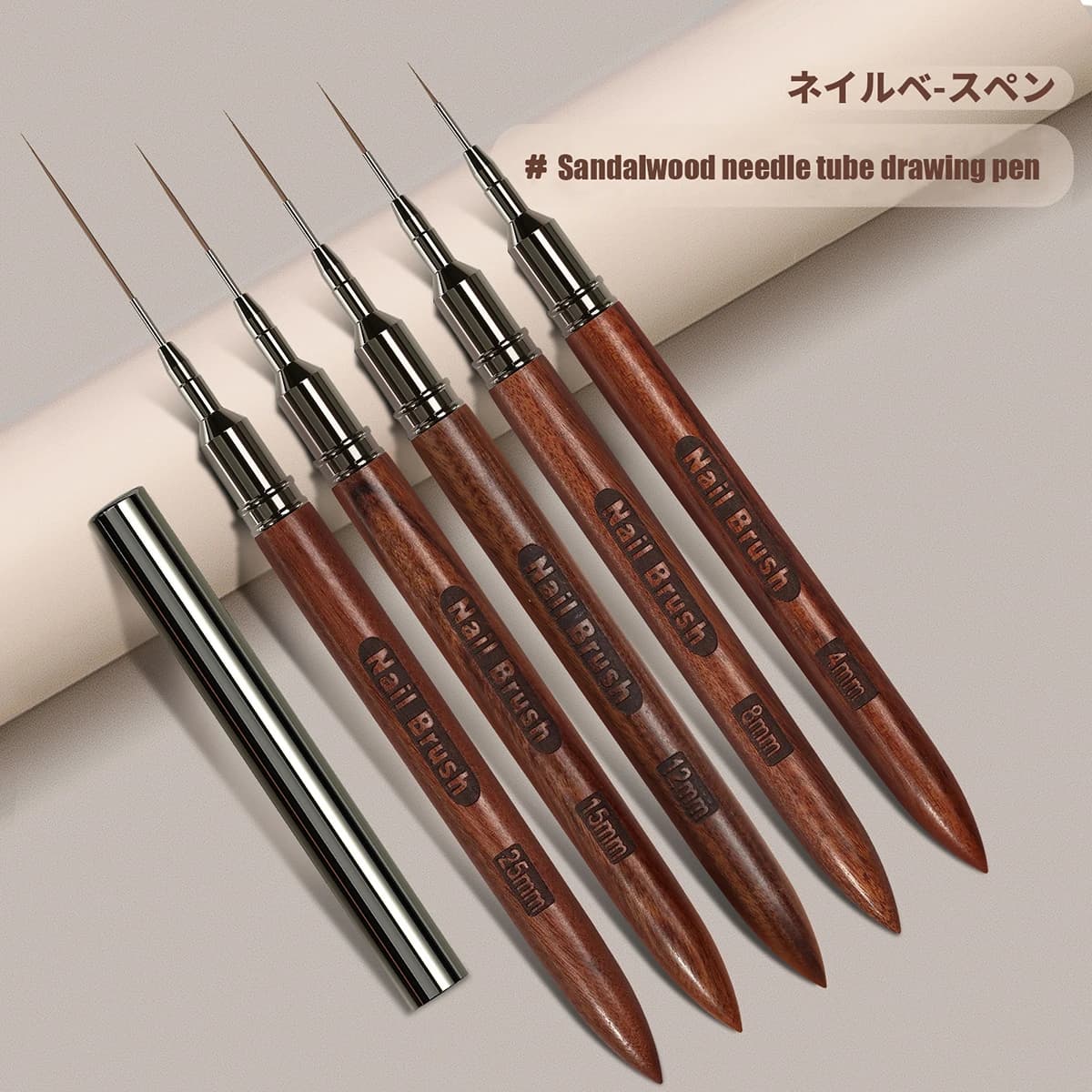 Brosse à ongles manche en bois Gel Nail Art Liner bricolage peinture brosse dessin lignes rayure fle