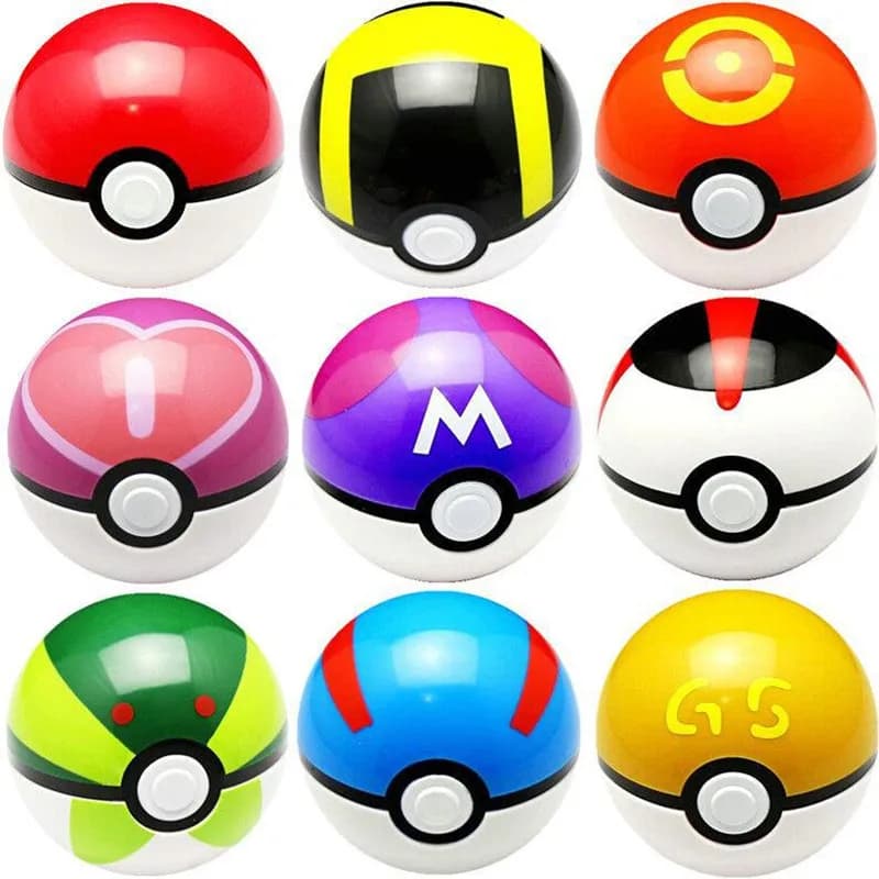 Boule d'elfe multicolore de haute qualité pour enfants, 7CM, Pokemon, avec figurines de 2 à 3cm, jou