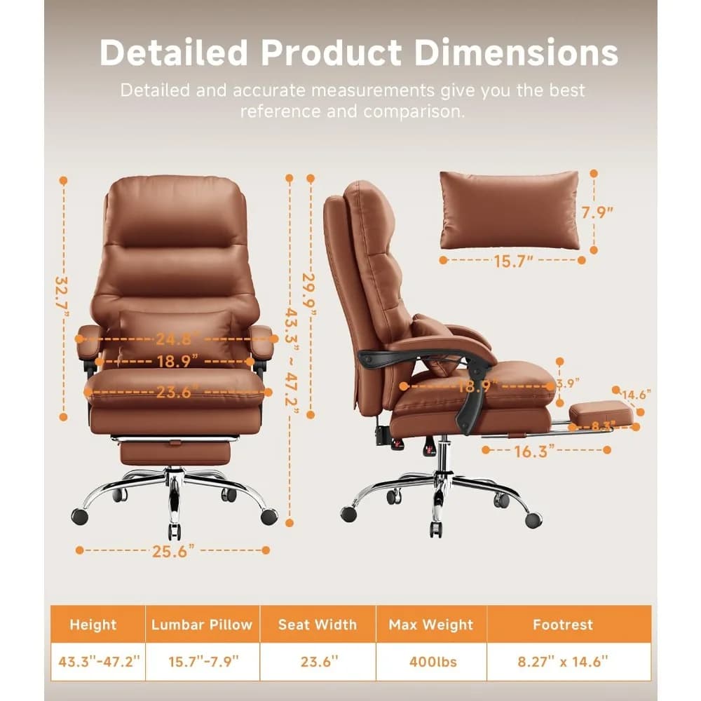 Chaise de bureau, grande et grande chaise de bureau, chaise de bureau ergonomique, chaises d'ordinat