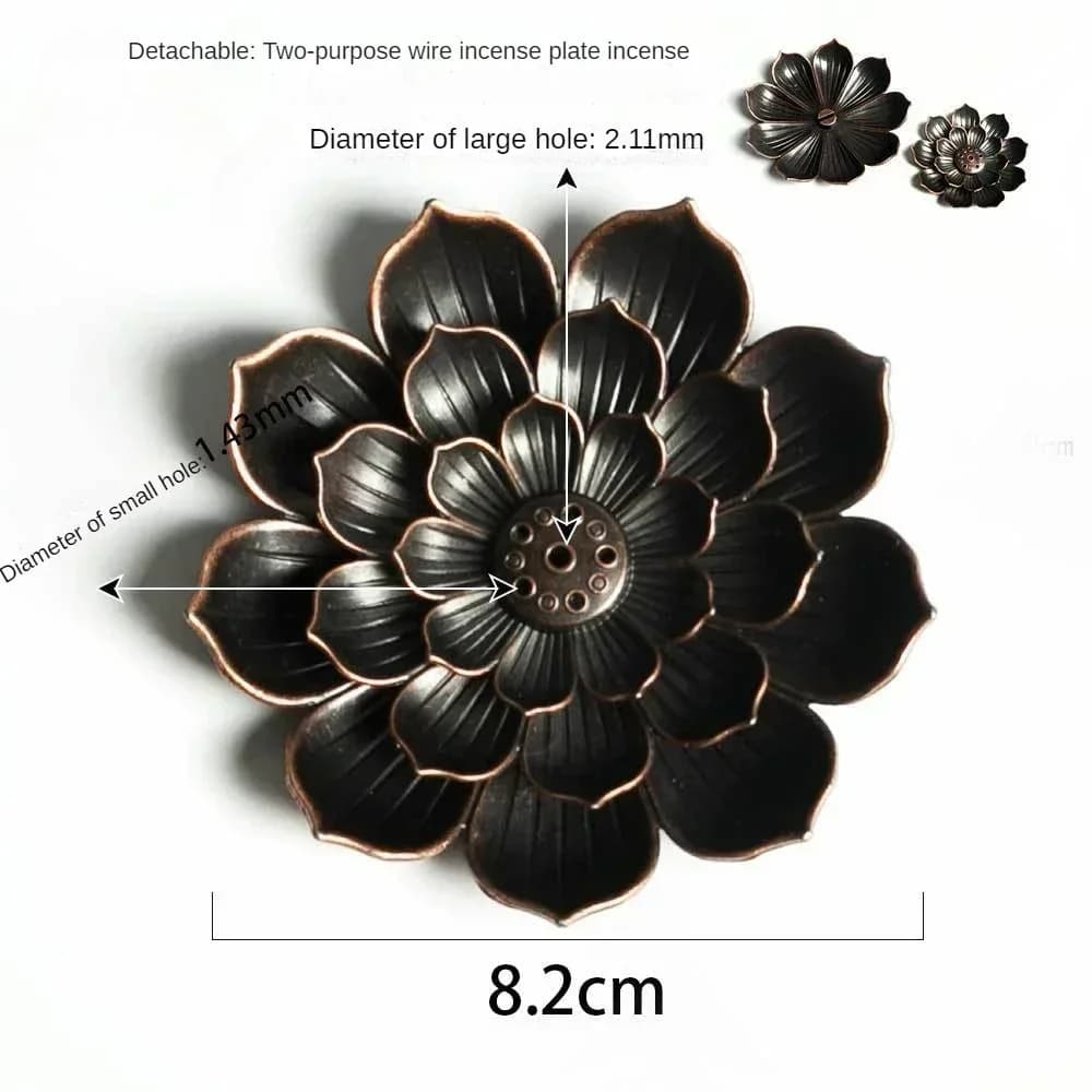 Porte-encens pour bâtons, brûleur d'encens en alliage créatif à 3 niveaux, porte-bâton d'encens Lotu