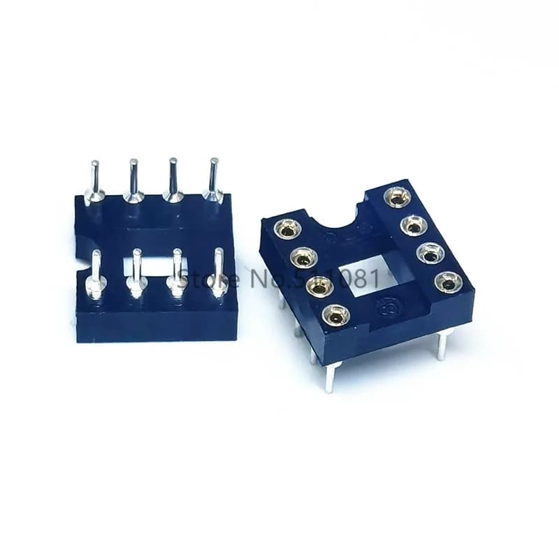 20 pièces DIP-8 trou rond trou carré 8 broches 2.54MM DIP DIP8 IC prises adaptateur Type de soudure 