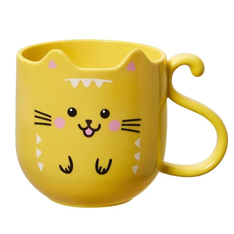 Tasse à café au lait pour enfants, 300-400ML, avec poignée, tasse d'eau en plastique, résistante à l