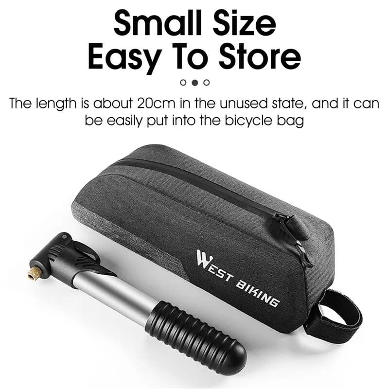 WEST BIKING – Mini pompe à vélo Portable, pompe à Air manuelle, gonfleur de pneus à bille, Valve Sch