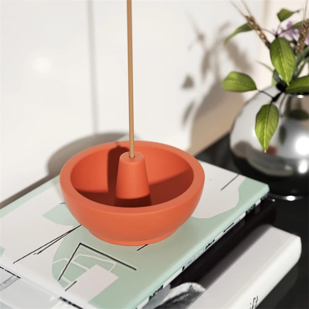 Nicole – moule à béton en Silicone, porte-encens en ciment, forme de brûleur d'encens rond minimalis