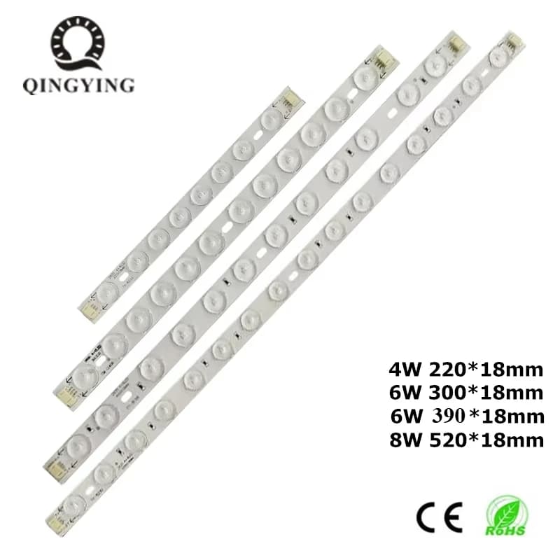 10 pièces LED Tube plafonnier Module Source 4W 6W 8W trois couleurs 2835 LED barre lumières plafonni