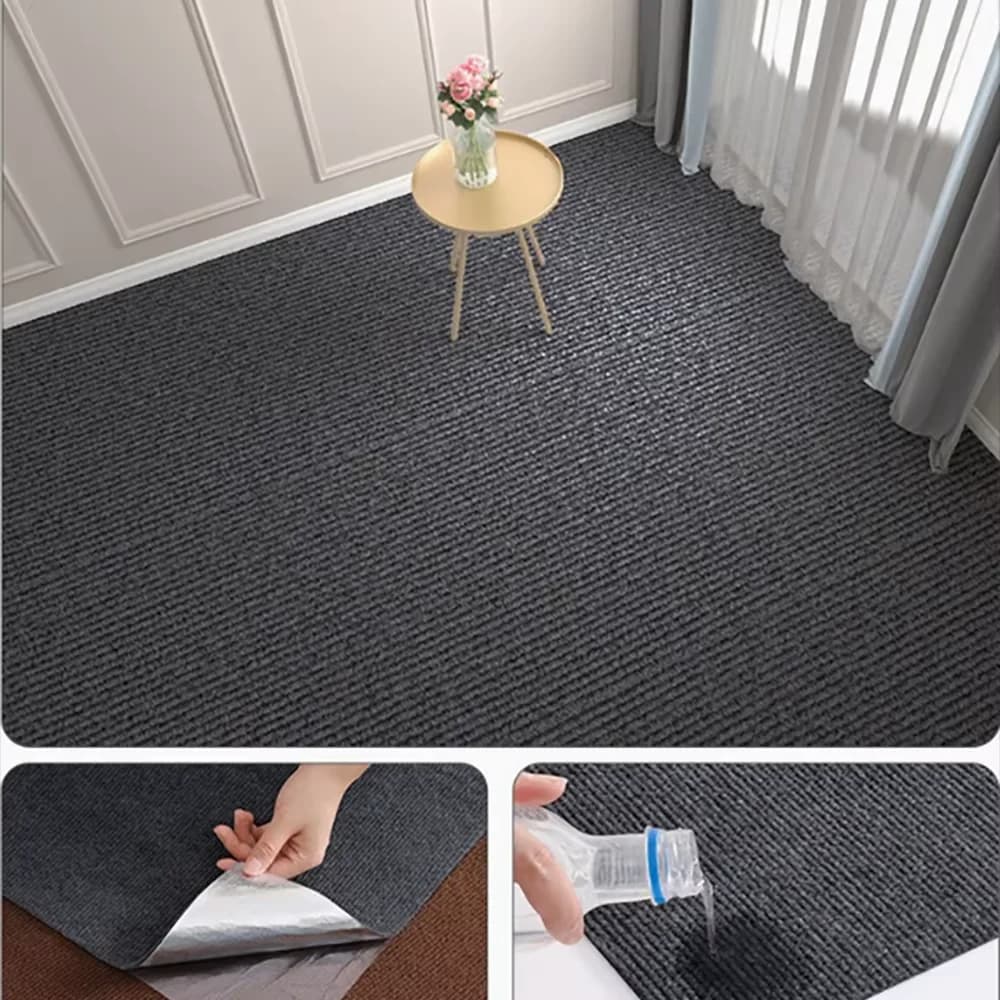 Tapis auto-adhésif de couleur unie, décoration de salon, escalier, décoration de maison, Abptake d'e
