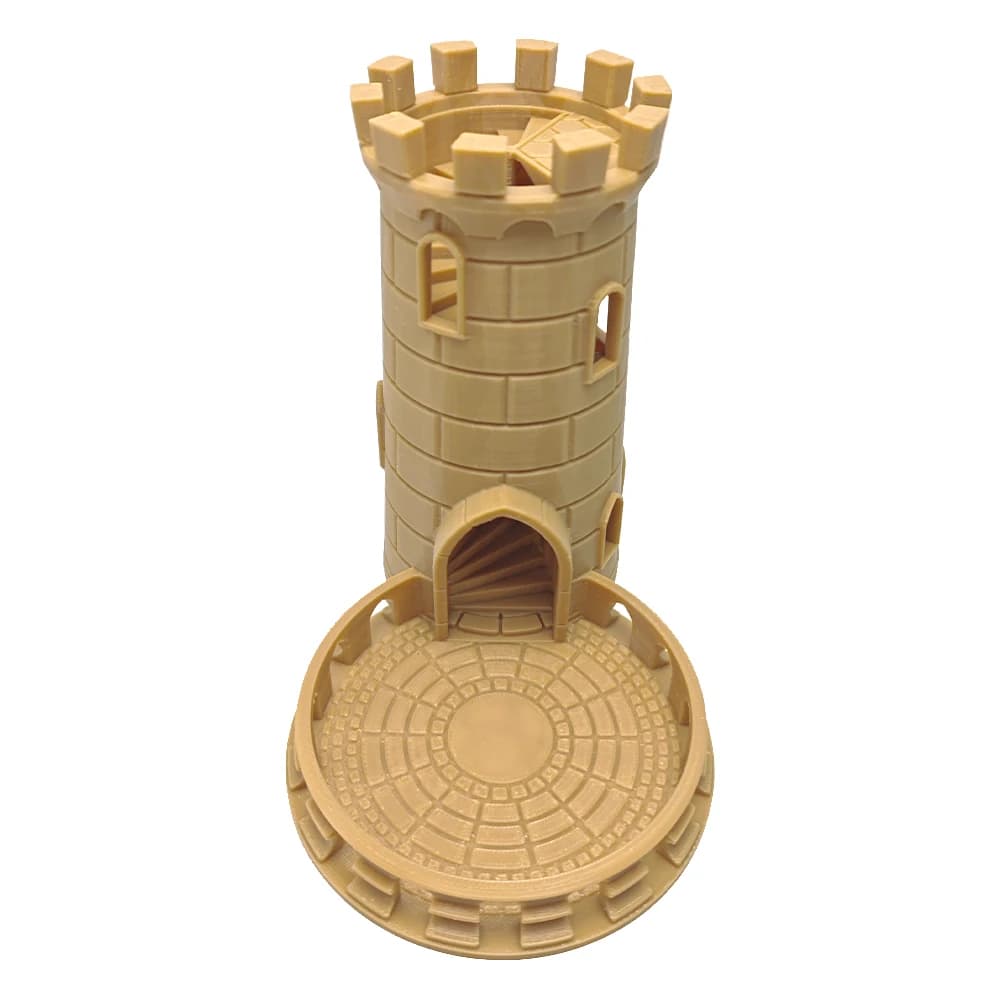 Plateau de jeu portable style château médiéval pour dés de D&D, accessoire de table pour jeux de rôl