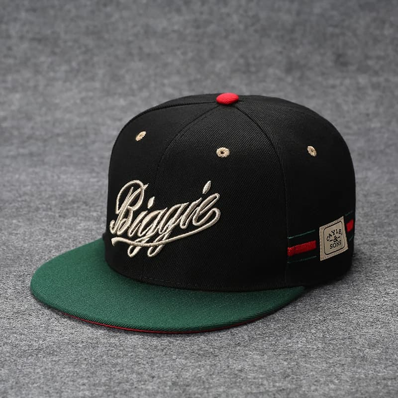 Casquette de baseball à bord plat pour hommes et femmes, broderie de lettres assorties, chapeaux hip