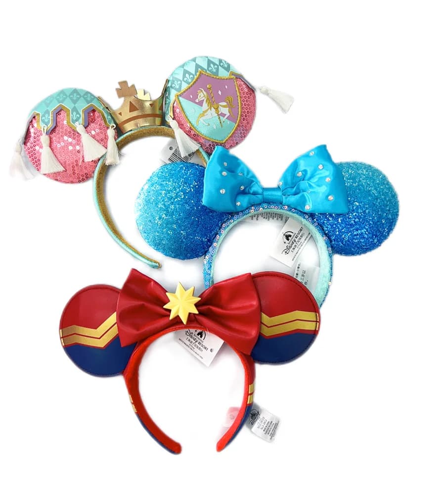 Bandeau d'oreille Disney Minnie Mouse, oreilles de salon, coiffure de bonhomme de neige de noël, Cos
