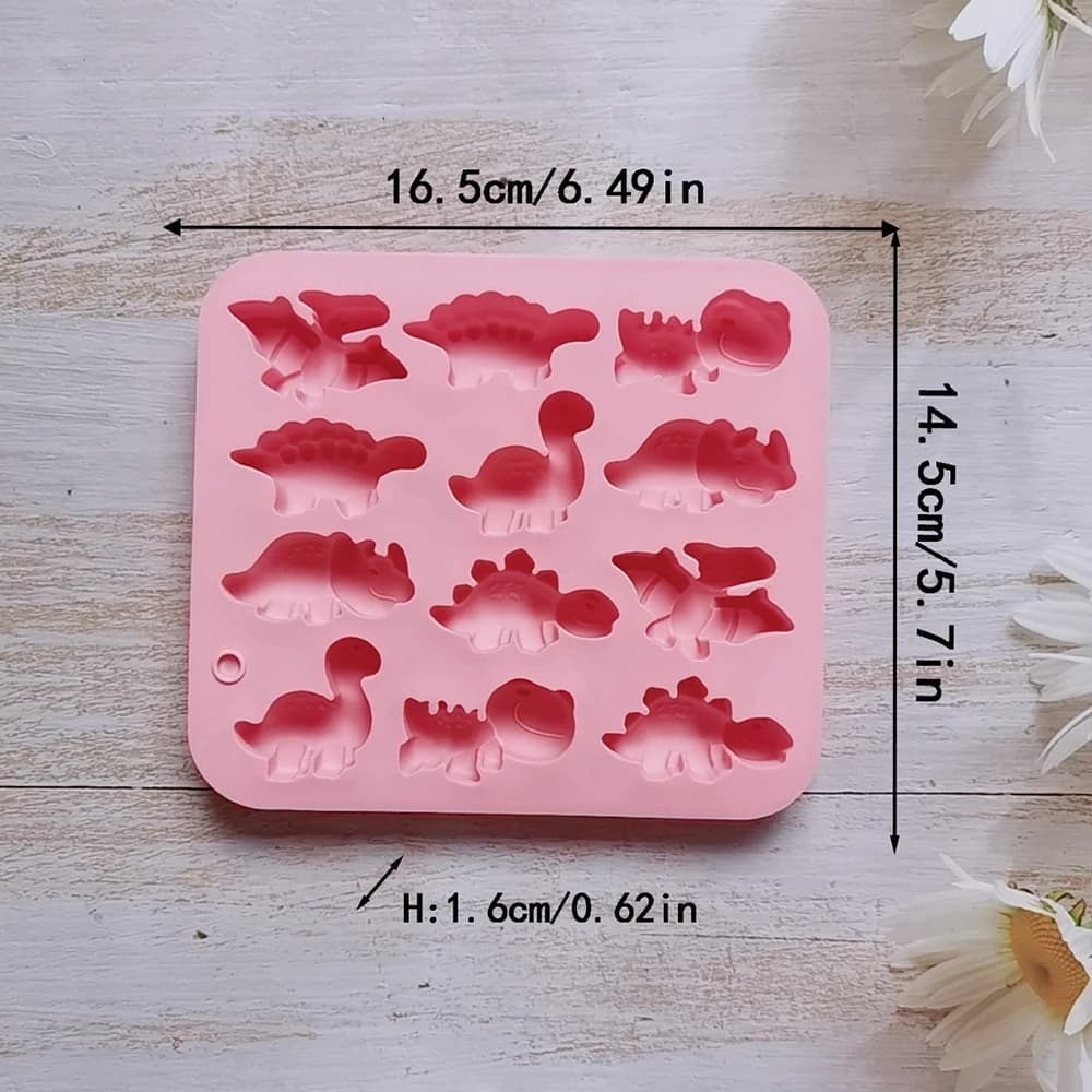 Moule 3D dinosaure en Silicone pour Fondant, chocolat, bonbons, Biscuit, gâteau, bougie, savon, arti