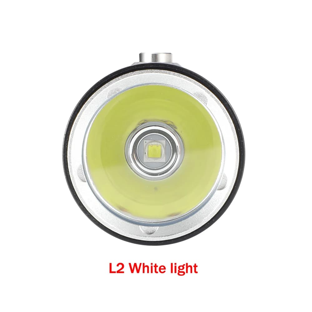 Ekaiou LED lampe de plongée 2000 Lumens L2 lampe de poche de plongée IP68 torche étanche par 26650 b