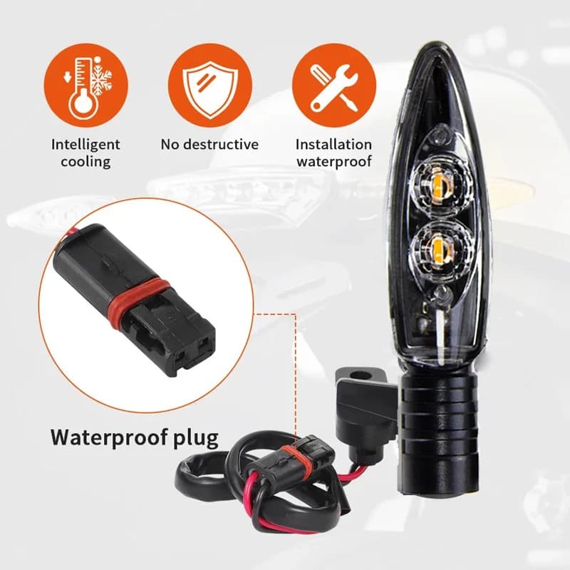 Clignotant Avant LED pour Moto, 1 Paire, pour BMW Runder GS Adv F650GS R S1000R S1000RR F800GS K1300