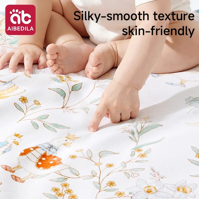 AIBEDILA Couche-culotte imperméable pour bébé, lavable, protège-matelas pour nouveau-né, motif dessi