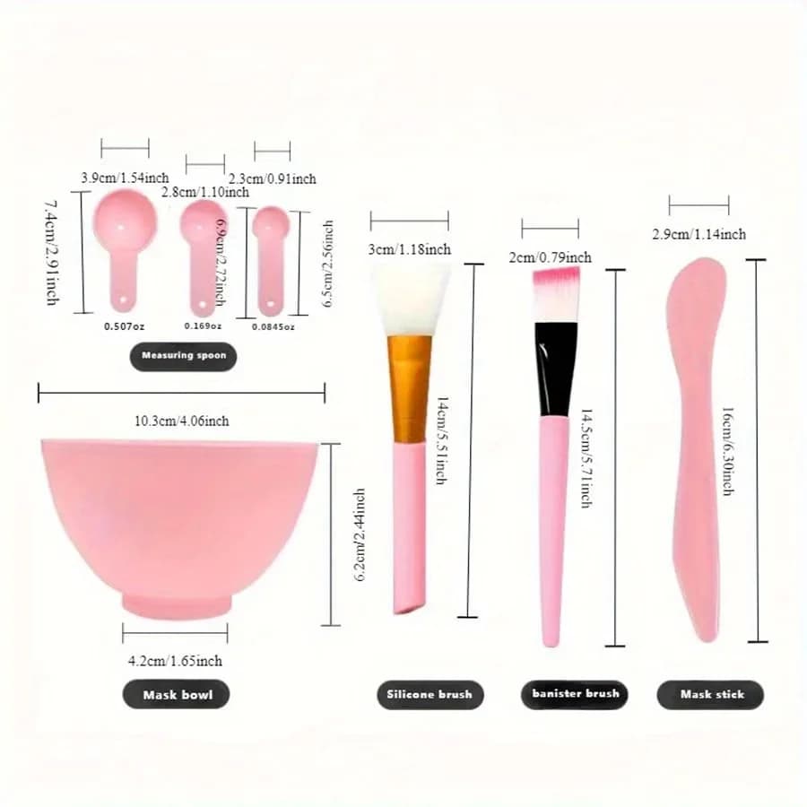 Outils de mélange de masques faciaux à faire soi-même, applicateur Facial, spatule, bol, cuillères, 