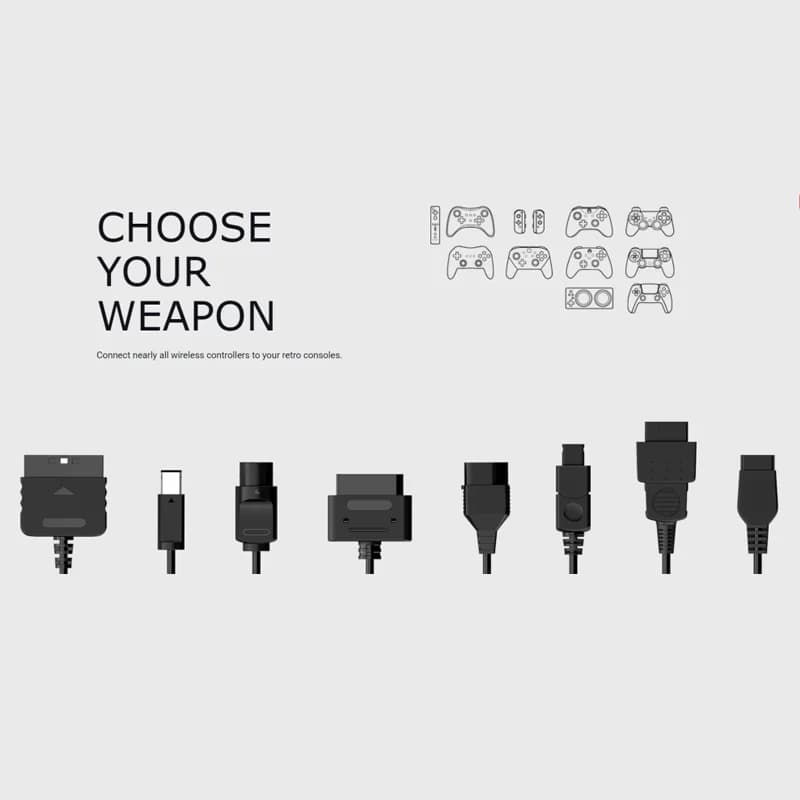 Câble adaptateur BlueRetro Core, convertisseur de contrôleur de jeu sans fil pour Console rétro pour
