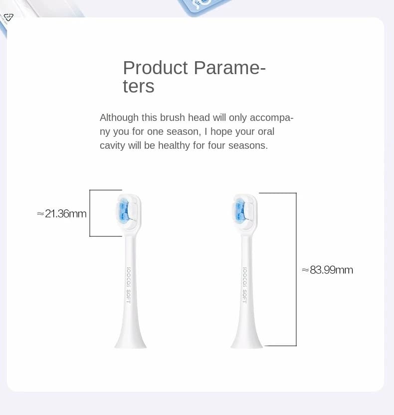 SOOCAS – têtes de brosse à dents électrique sonique originales, têtes de rechange pour brosse à dent