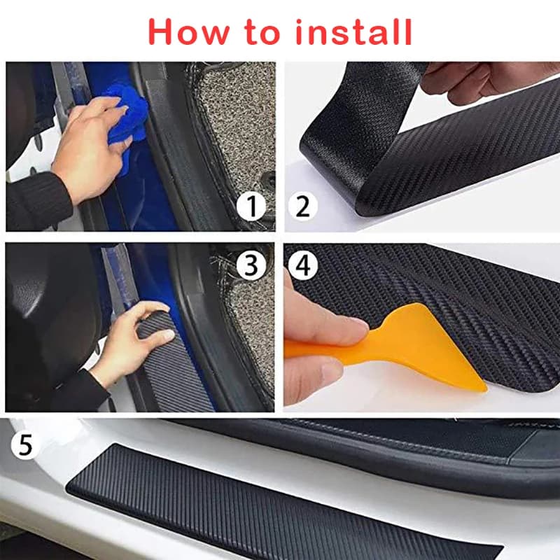 Autocollants 3D en Fiber de carbone pour vélo et voiture, bandes autocollantes de Protection pour ca