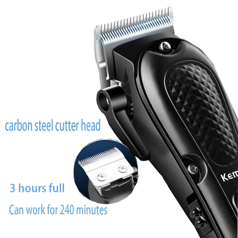 Kemei tondeuse à cheveux réglable pour hommes tondeuse à cheveux professionnelle électrique sans fil