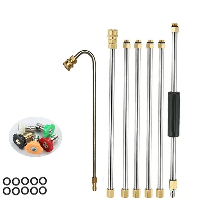 Tige d'extension de laveuse haute pression, buses de connexion de 1/4 pouces pour outils de nettoyag