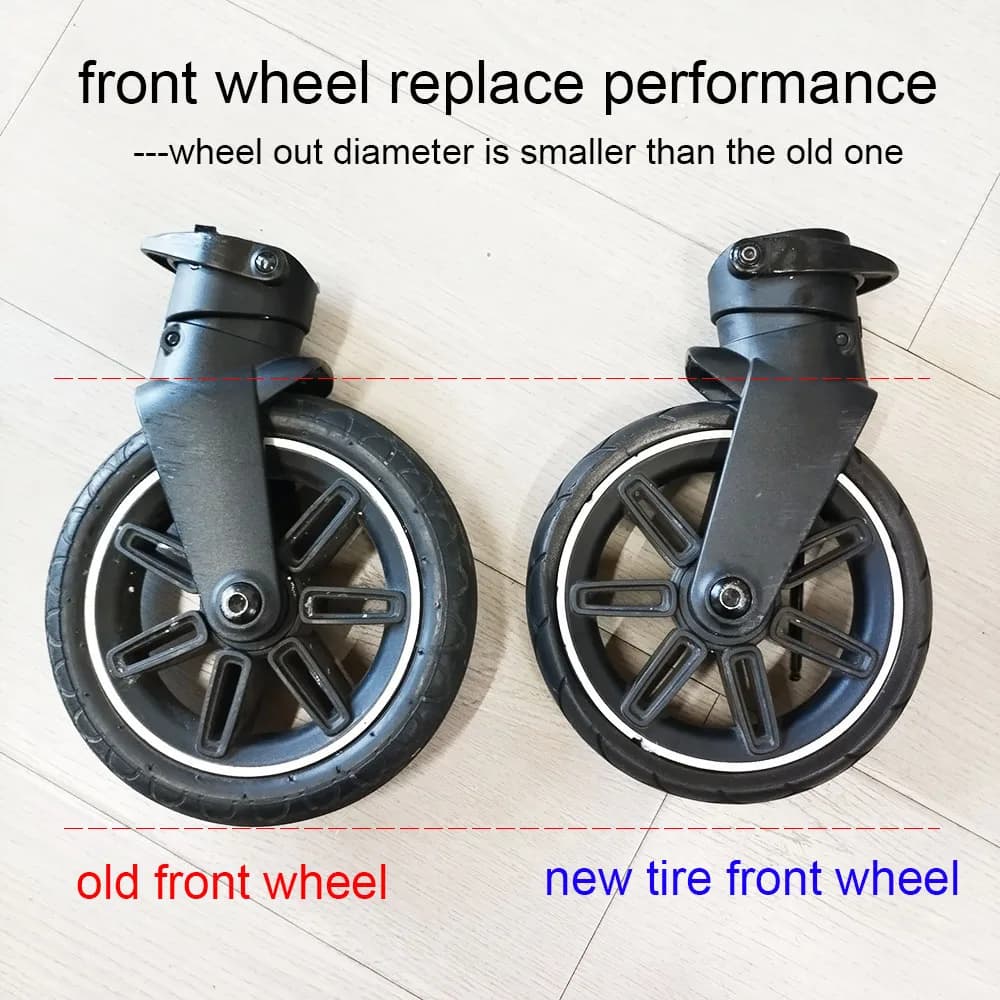 Pneu de roue de poussette chacun pour Nuna Triv /Triv Next Buggy roue avant ou arrière PU Tubeless a