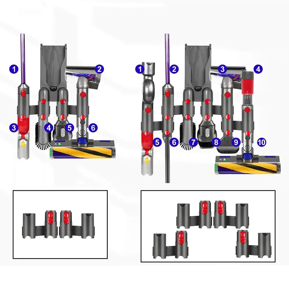 Support de nettoyage de buse de tête de brosse pour aspirateur Dyson V7 V8 V15 V10-V12, 2 pièces