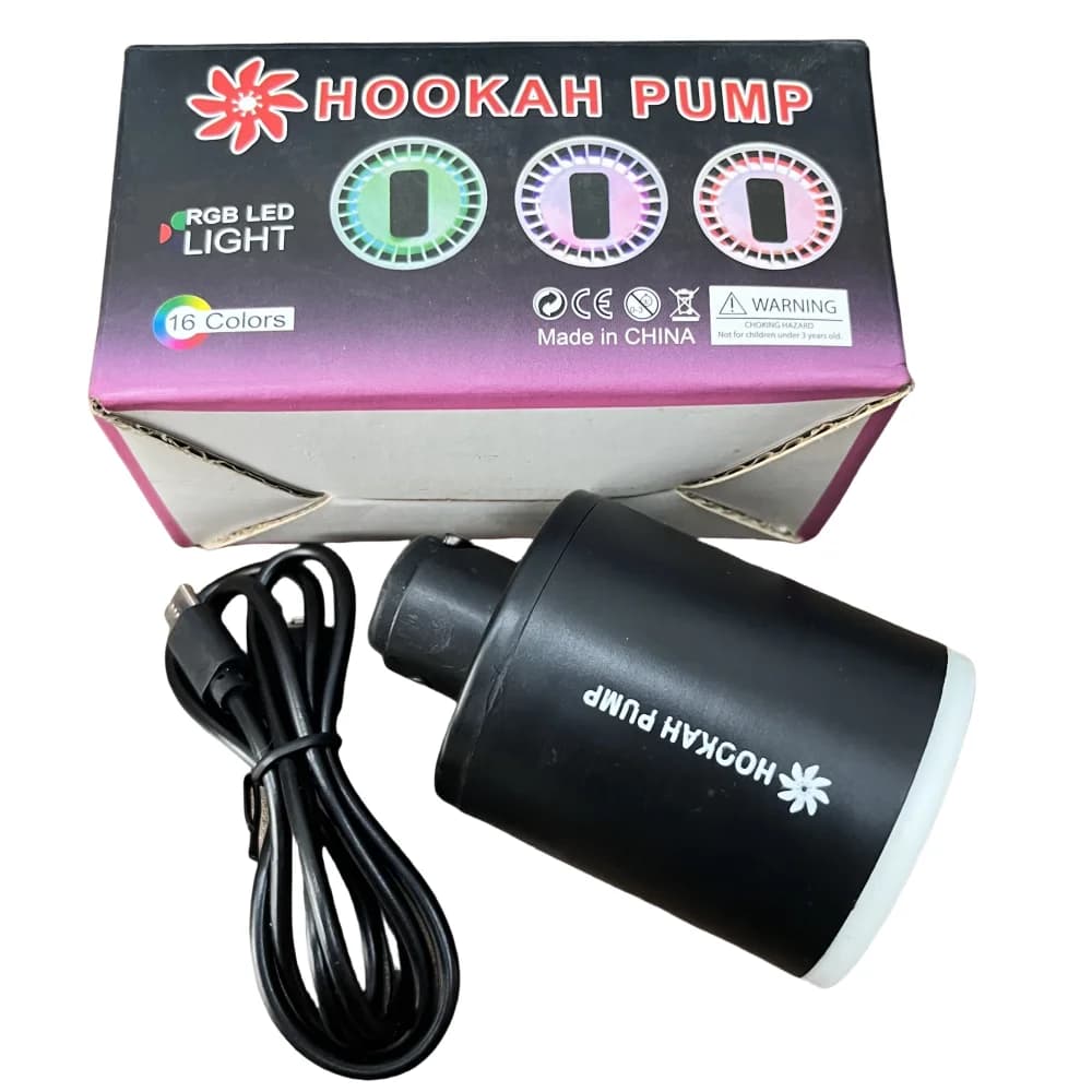 Pompe à chicha aste USB avec lumière LED RVB, ovale guilé électronique, fumoir à air de bain pour dé