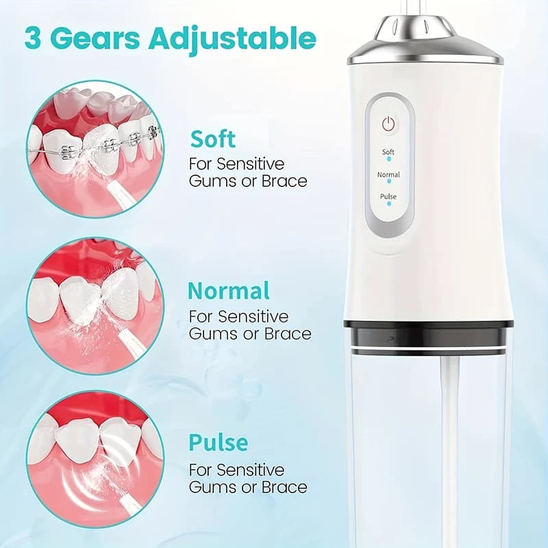 Irrigateur buccal Portable, Machine à laver la bouche, nettoyage interdentaire, USB, hydropulseur de