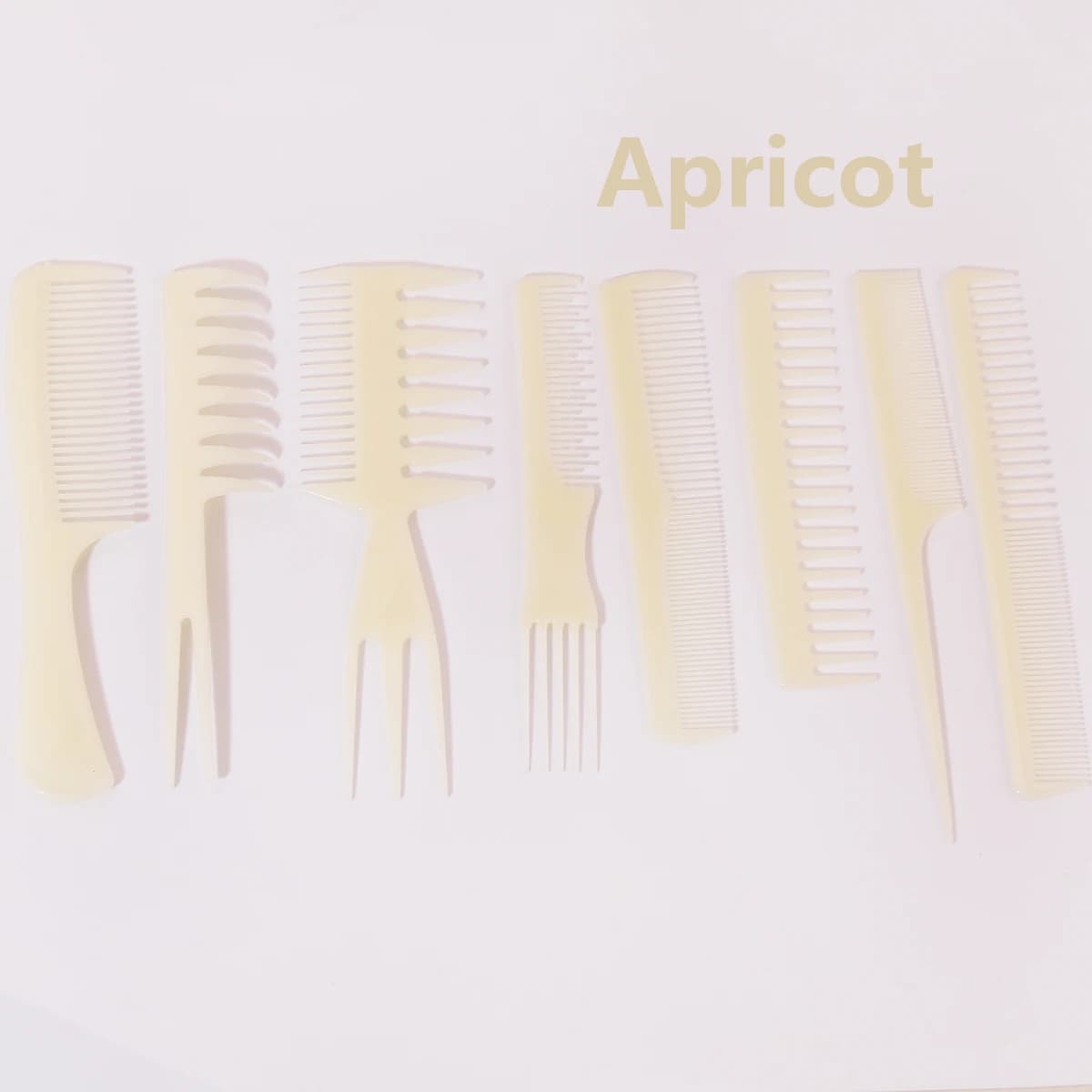 Peigne à cheveux antistatique, 8 pièces, peigne queue de cheval, peigne de maquillage, accessoires d