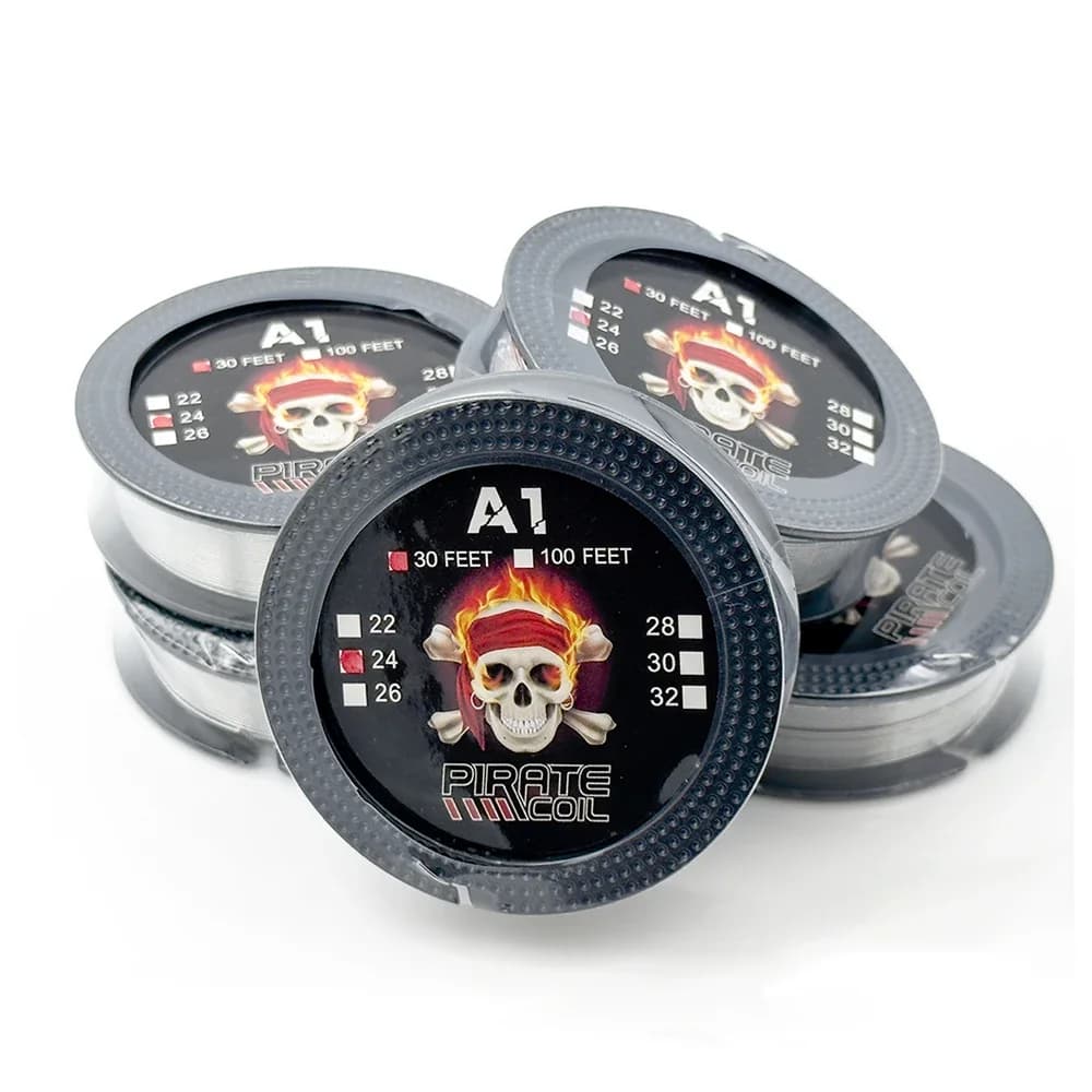 Fil chauffant Pirate A1 SS316L Ni80, résistance 30 pieds 24GA 26GA 28GA 30GA 32GA, mèches de bricola