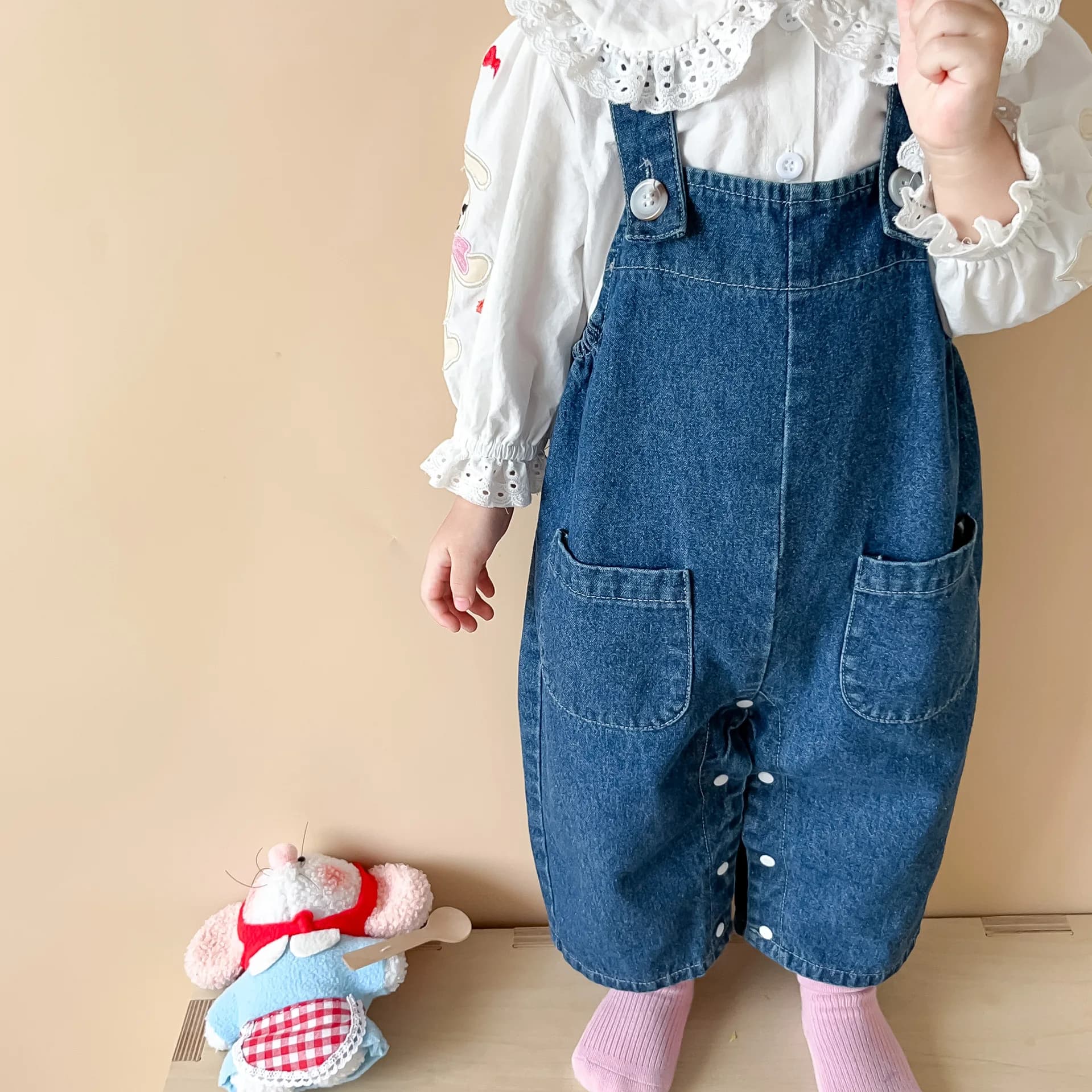 Combinaison en Denim sans manches pour bébé fille, salopette mignonne avec oreilles de lapin, barbot