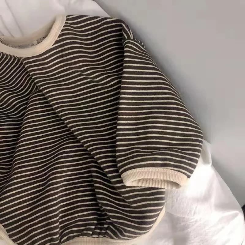 Lawadka coton vêtements pour enfants à manches longues T-shirts rayé bébé garçon hauts pour filles d
