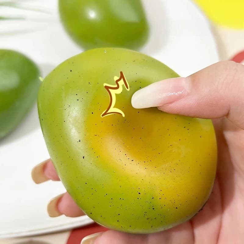 Jouet Squishy à couleur changeante, 1 pièce, mangue Mochi, jouet de pincement, rebond lent, libérati