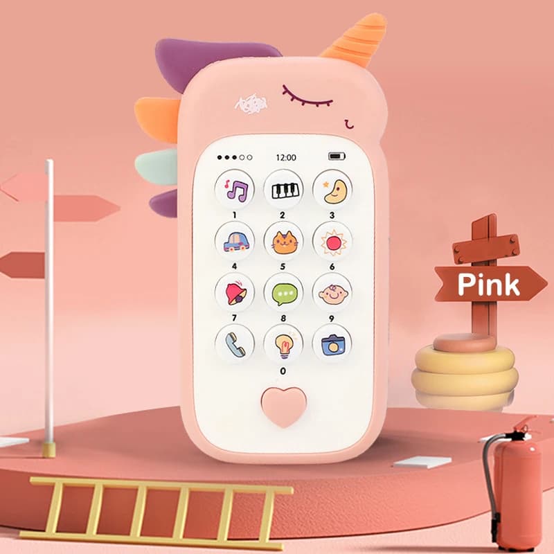 Jouet de téléphone pour bébé, son de musique, jouets de couchage avec anneau de dentition, Simulatio