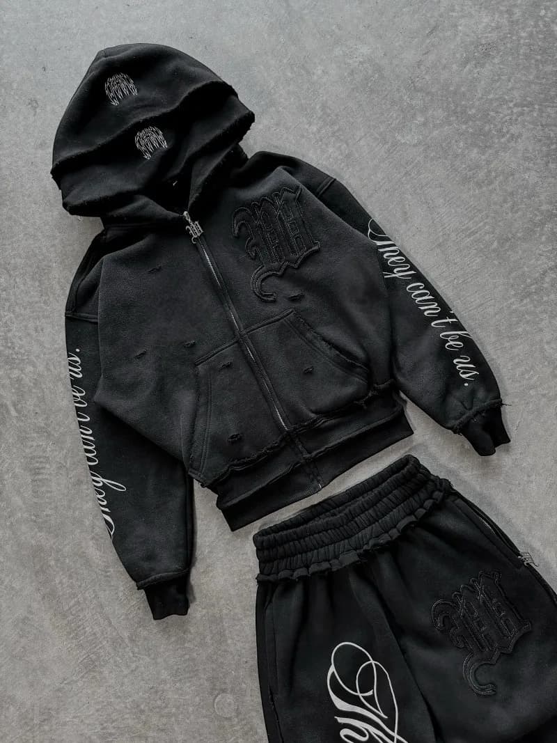 Sweat à capuche surdimensionné pour hommes et femmes, marque de mode américaine, motif de lettre M b