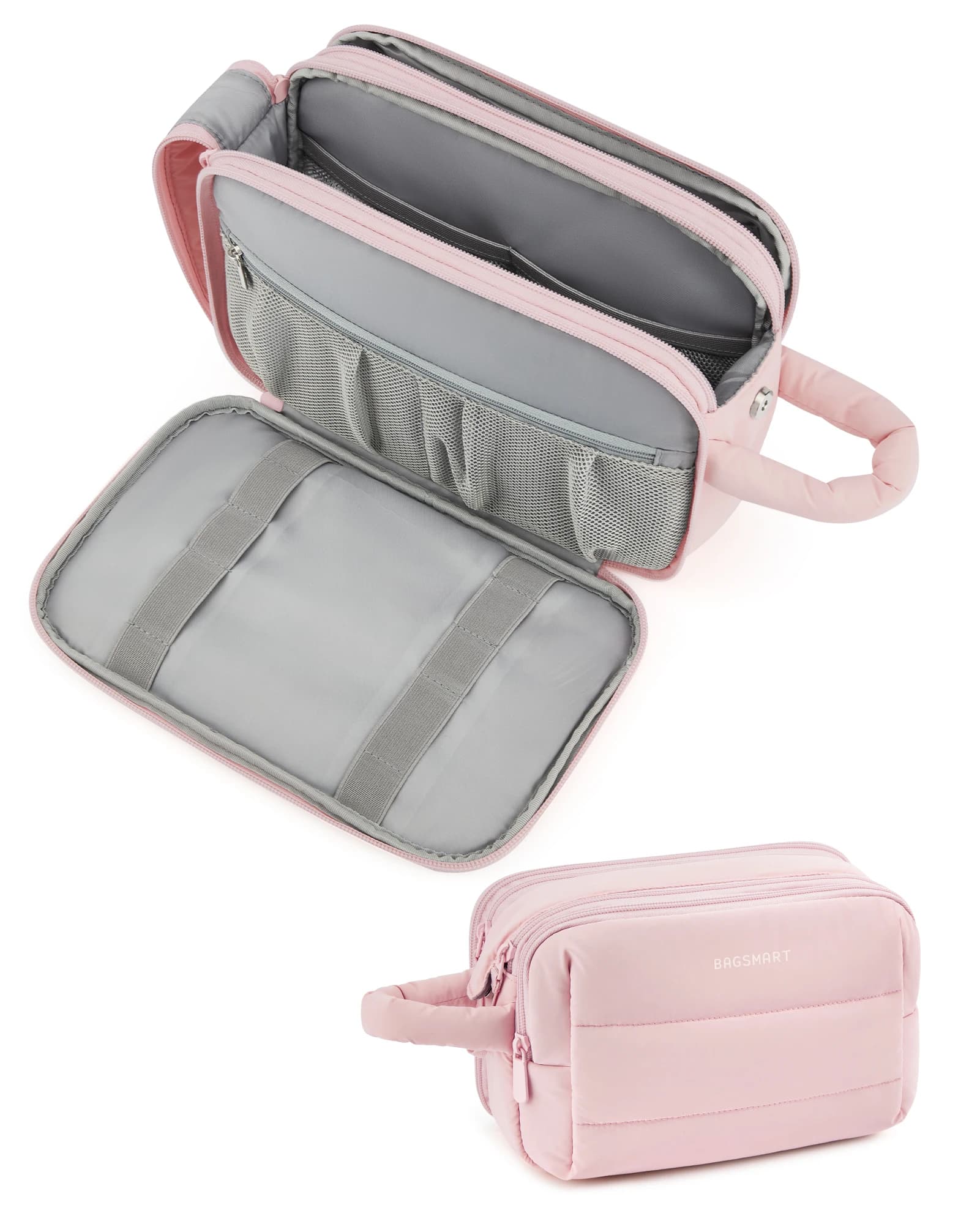 BAGSMART trousse de toilette de voyage sac cosmétique étanche pour femme sac de rangement de produit