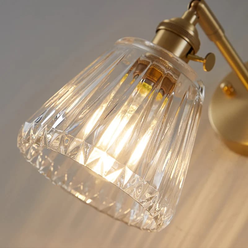 Applique Murale Nordique Moderne et Simple en Laiton et Verre, Luminaire de Luxe, Rétro Japonais, po
