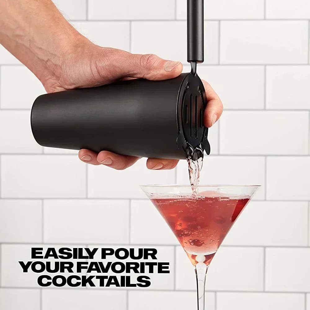 Ensemble de shaker à Cocktail noir mat, mélangeur de boissons à vin Martini, outils de bar, équipeme