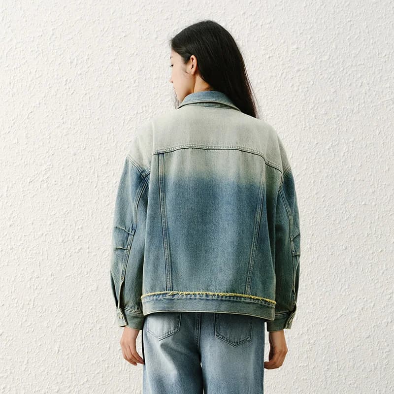 Veste en jean Semir déchirée coupe ample épaules tombantes pour femme – Nouvelle collection Printemp