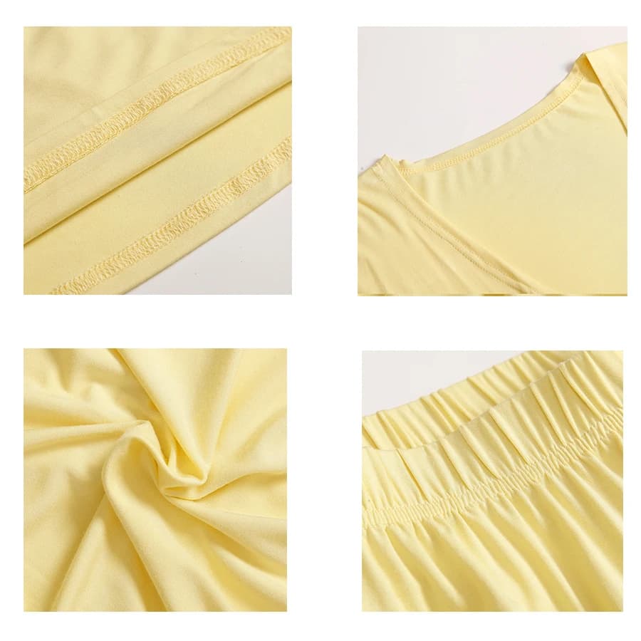 Hirsionsan Modal doux ample ensembles femmes décontracté trois pièces à manches longues Cardigan & t