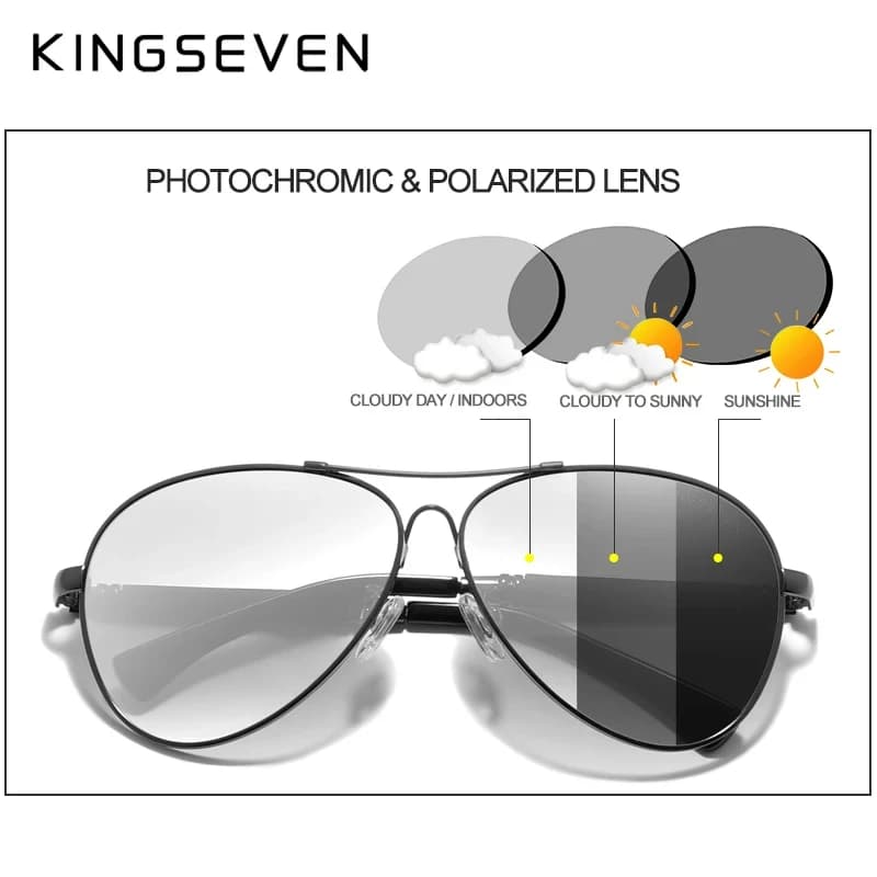 KINGSEVEN-Lunettes de soleil polarisées UV400 pour hommes et femmes, lunettes décontractées anti-ref