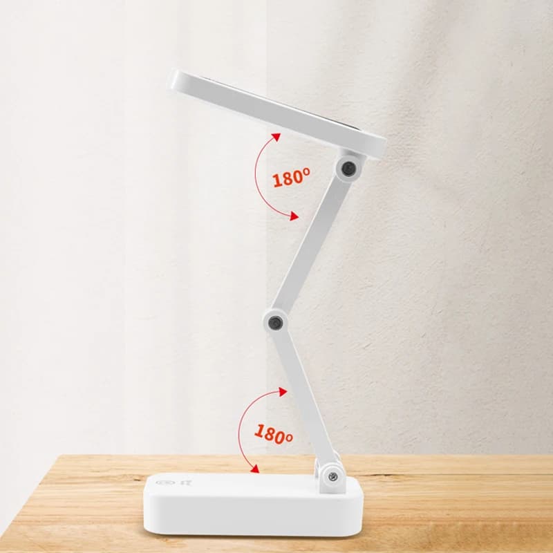 Lampes de bureau pliables à énergie solaire, chargeur USB également, Protection des yeux, lampes de 