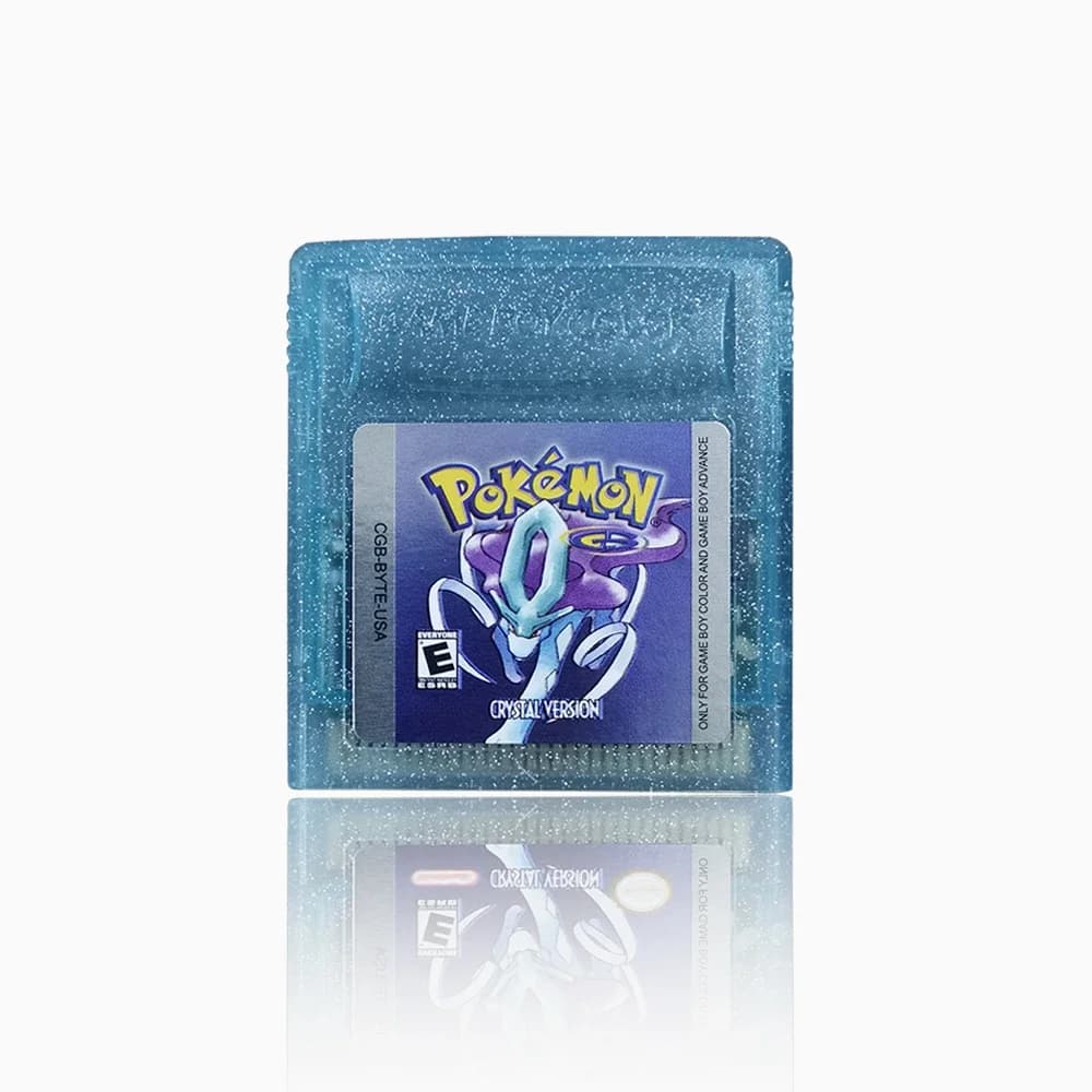 Cartouche de jeu vidéo GBC Pokemon 16 bits, carte de console rouge bleu cristal doré vert argent jau