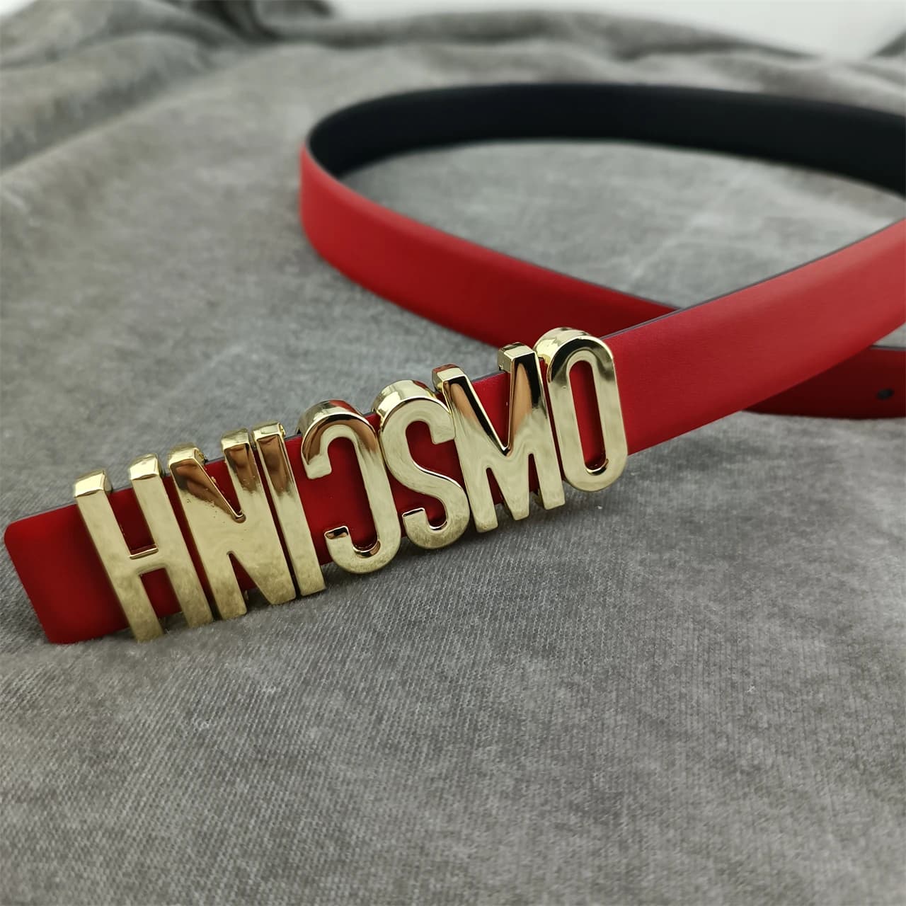 Ceinture de luxe en cuir uni de 2,5 cm de large pour femme – Conception perforée personnalisable pou