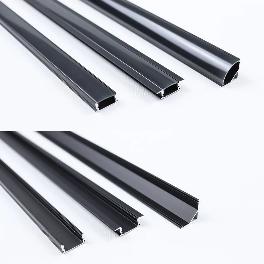 Profilé en aluminium LED, 0.5 m/pièce, coin en forme de U/V/W pour barre de bande LED 5050 2835, sup