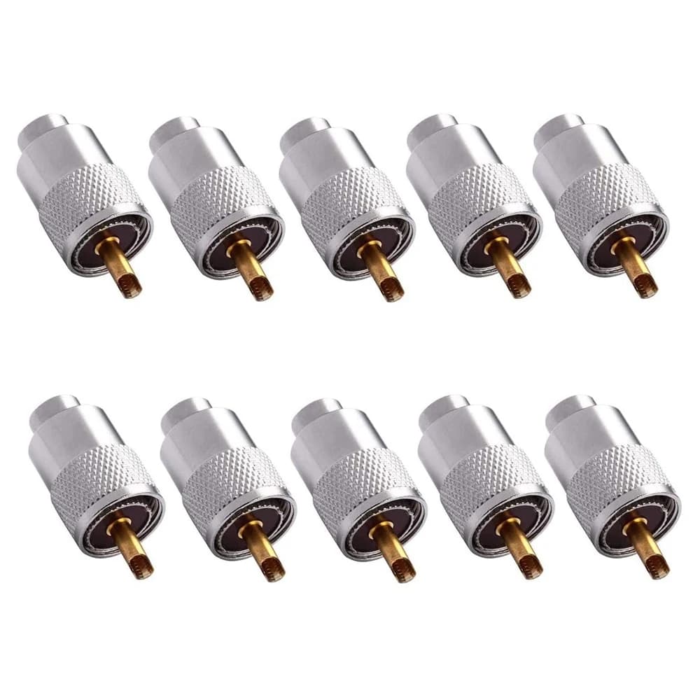 Paquet de 10 connecteurs à souder UHF/PL-259 avec Beverer pour RG8X, RG8, RG59, LMR-400, câble coaxi