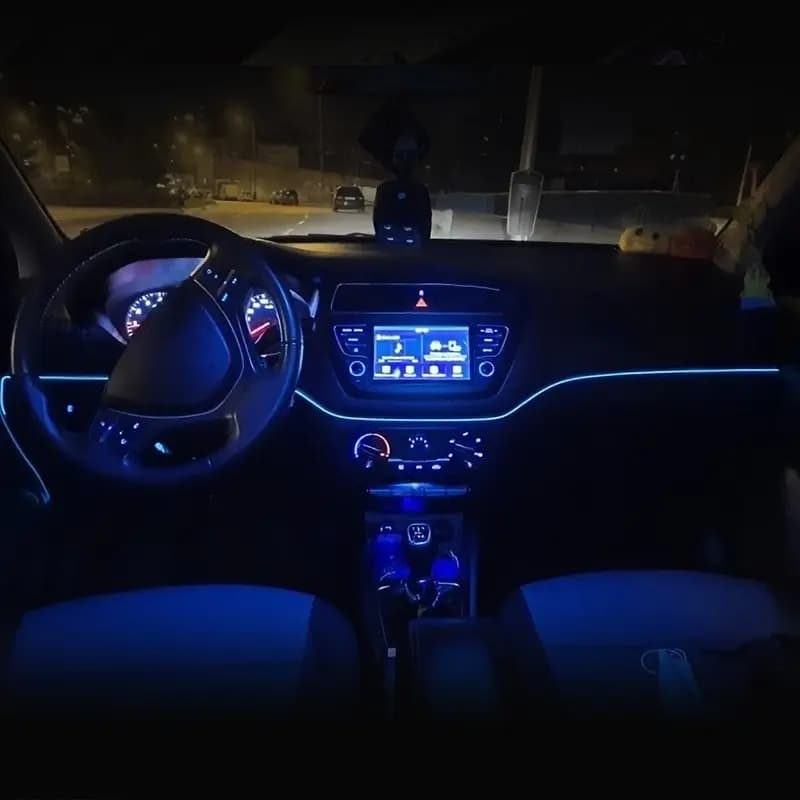 Bande Lumineuse LED Flexible de 5m, Tube de Lumière Froide EL avec USB, Lampe d'Ambiance de Décorati