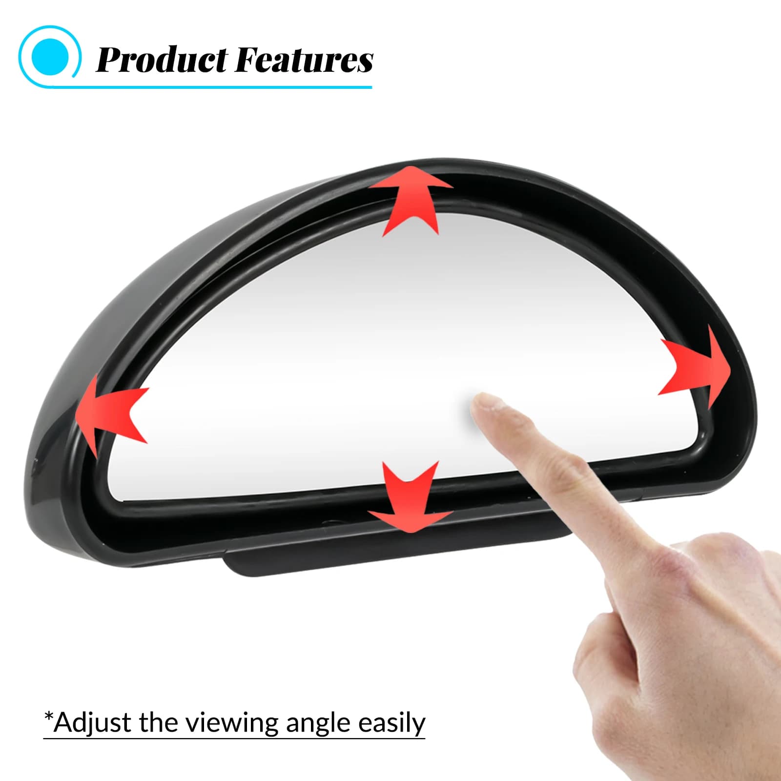 Rétroviseur latéral de voiture réglable, 2 pièces, rétroviseur latéral de stationnement, accessoires