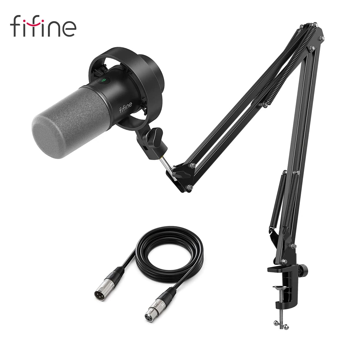 FIFINE – kit de casque de mixage Audio pour Microphone Podcast, avec bras de flèche pour PC, Microph